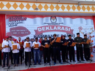 Deklarasi Kampanye Damai KPU Kota Bengkulu Berlangsung Meriah