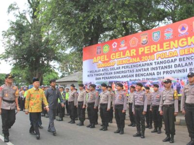 Polda Bengkulu Gelar Apel Kelengkapan Tanggap Bencana
