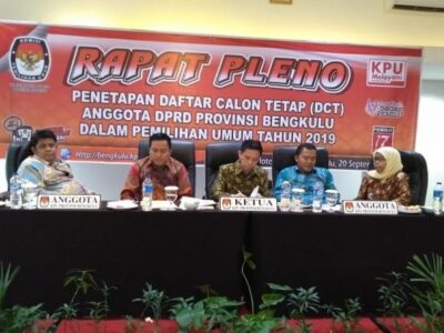KPU Provinsi Bengkulu Tetapkan 616 DCT