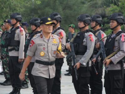 Siap Amankan Pemilu, Polda Bengkulu Gelar Apel Pasukan Operasi Mantap Brata