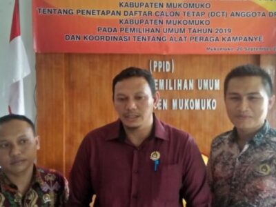 KPU Mukomuko Umumkan DCT Pileg Tahun 2019