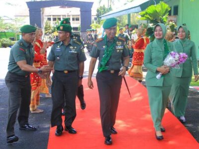Komandan Baru, Korem 041/Gamas Gelar Tradisi Penyambutan