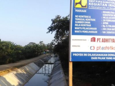 Kontraktor Kabur? Irigasi Seluma Tidak Ngalir