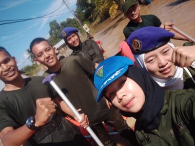 Bantu Proses Evakuasi, Menwa Turunkan 50 Personil Diberbagai Titik Banjir