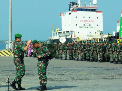 Pangdam II/Sriwijaya Sambut Kepulangan Satgas Pamtas Yonif 144/Jaya Yuda