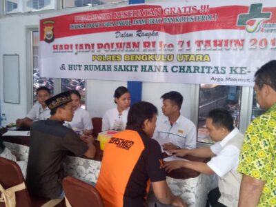 HUT Polwan Ke-71,Polres Bengkulu Utara Gelar Yankes Gratis