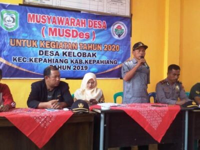 Susun RKP 2020, Pemdes Kelobak Gelar Musdes