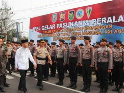 Gubernur Hadiri Apel Gelar Pasukan Pengaman Perhelatan Gelar TTG Nasional