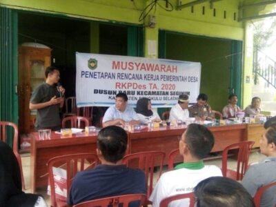 RKPDes 2020, Pemdes Dusun Baru Tetapkan 19 Program