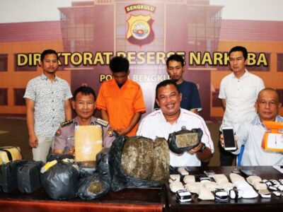 Polda Bengkulu Amankan Resedivis Beserta 40 Kg Ganja Asal Aceh
