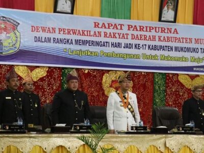 DPRD Gelar Paripurna Peringati HUT Ke-17 Kabupaten Mukomuko