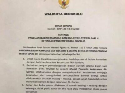 Pemkot Tarik Pernyataan Bolehkan Shalat Tarawih di Masjid