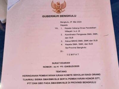 Ringankan Beban Wali Murid, Iuran Komite SMA/SMK Sederajad Dipotong 50 Persen