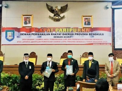Pemprov Bengkulu Kembali Raih Opini WTP dari BPK