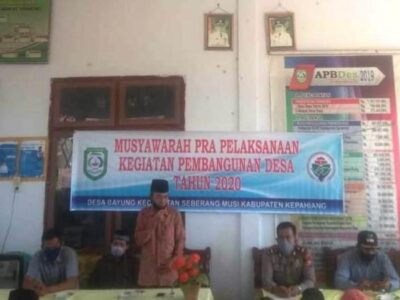 Pemdes Bayung Gelar Musyawarah Pra Pelaksanaan Pembangunan 2020