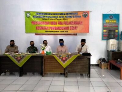 Pemdes Permu Bawah Gelar Musdes Pra Pelaksanaan Pembangunan 2020