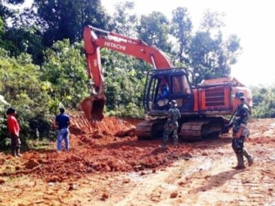 Hari Kedelapan Pelaksanaan TMMD 108 Kodim 0105/Abar Berjalan Maksimal