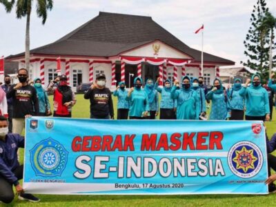 TP PKK dan IKAPTK Bengkulu Gelar Gebrak Masker Serentak se-Indonesia