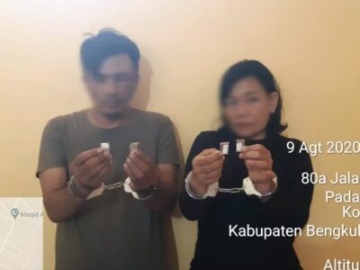 Kedapatan Bawa Sabu, Pasutri Diamankan Polres BS Polda Bengkulu