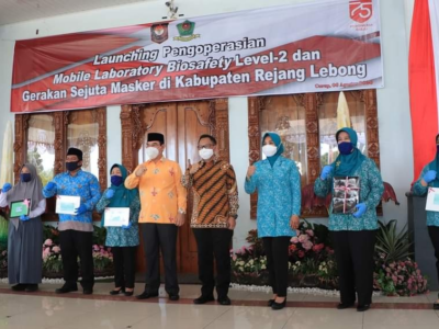 Mendagri Luncurkan Gerakan Sejuta Masker di Rejang Lebong