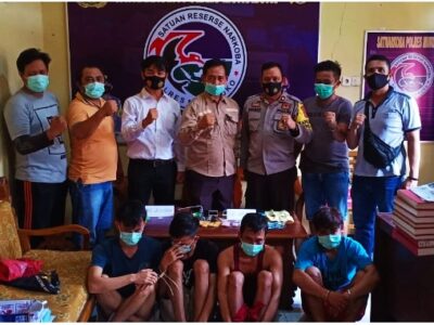 Empat Pria Ditangkap Polisi di Ipuh, 10 Paket Sabu Diamankan