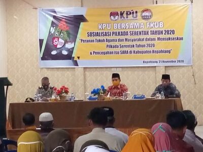 KPU Bersama FKUB Kepahiang Sosialisasikan Pilkada Serentak 2020 yang Kondusif dan Sesuai Prokes