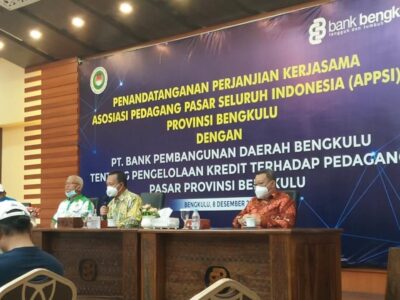 Kerjasama Bank Bengkulu dengan APPSI Permudah Kredit Bagi Pedagang Pasar