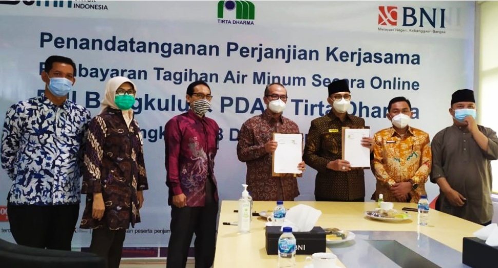 Gandeng BNI, PDAM Kota Bengkulu Permudah Pelanggan Bayar Tagihan
