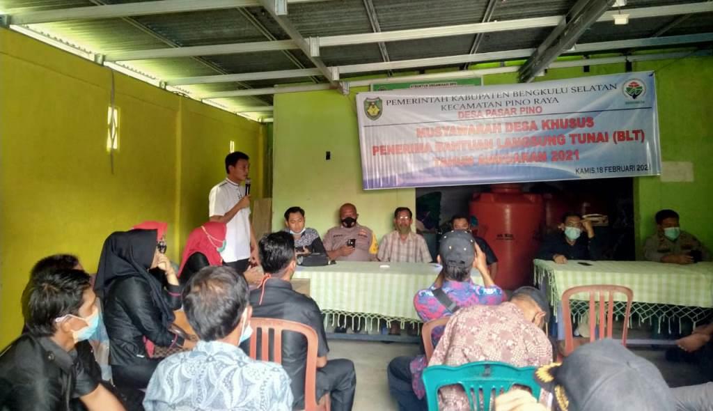 Pemdes Pasar Pino Gelar Musdes Khusus Tetapkan Calon Penerima BLT DD Tahun 2021