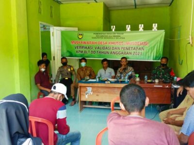 Musdesus Air Tenam Tetapkan 9 KK Penerima BLT-DD 2021