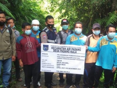 Pemdes Padang Kala Laksanakan Titik Nol Pekerjaan DD 2021 Tahap Awal