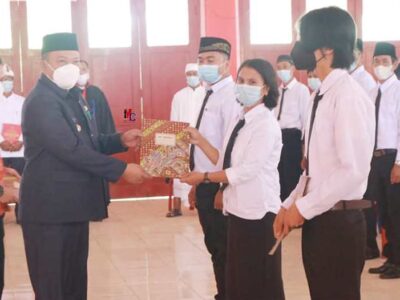 Lantik Anggota BPD, Bupati Erwin ingatkan Prokes dan Sinergi Bangun Desa