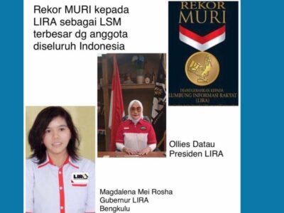 Rekor MURI LSM LIRA Dicatut, Aurego Jaya Sampaikan Kecaman