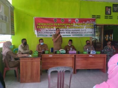 Pemdes Karang Cayo Gelar Sosialisasi PPKM Mikro, Masyarakat Diminta Patuhi Prokes