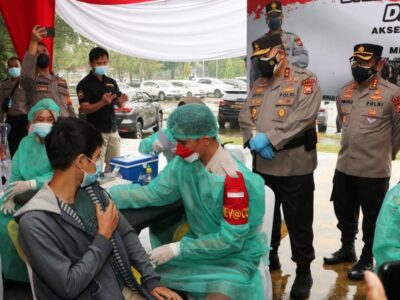 Percepat Tangani Covid-19, Polda Bengkulu Kembali Gelar Vaksinasi Massal