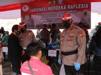 Polda Bengkulu Kembali Gelar Serbuan Vaksinasi Merdeka