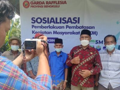 Garda Raflesia Sosialisasikan PPKM di Desa Talang Padang