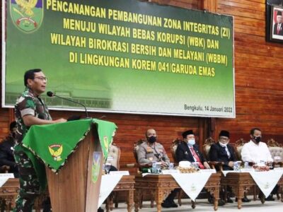 Korem 041/Gamas Laksanakan Pencanangan Zona Integritas