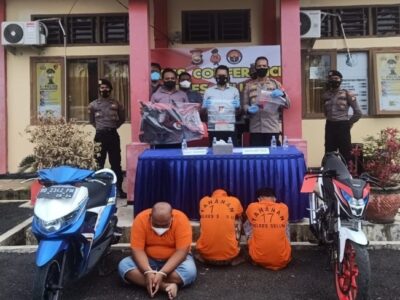 Tiga Tersangka Curanmor Belasan TKP Dibekuk