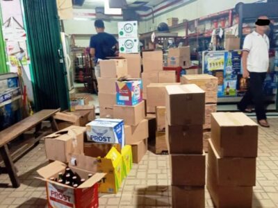 Ribuan Botol Miras Disita Polres Bengkulu Pada Ops Pekat
