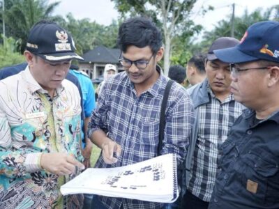 Tinjau Titik Nol Stadion Mini, Wabup Zurdi Minta Kontraktor Kerja Sesuai Spek