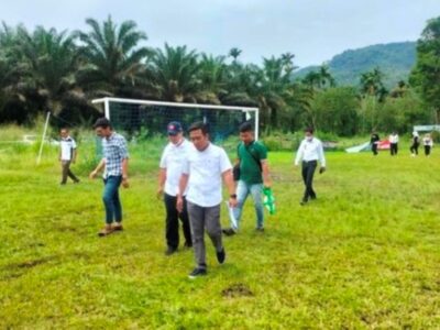 Dispora Provinsi Bengkulu Tinjau Lokasi Pembangunan Stadion Mini