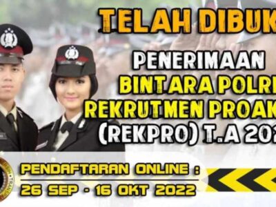 Polri Buka Penerimaan Jalur Rekpro, Hafiz Quran Silakan Ikut