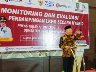 Realisasi Investasi Terus Meningkat, Gubernur Rohidin Tekankan Sinergi DPMPTSP