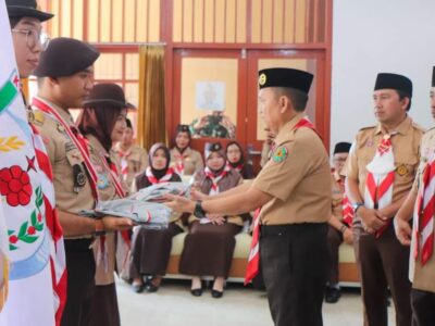 Sekdaprov Lepas Kontingen Pramuka Bengkulu Ikuti Peran Saka 2022