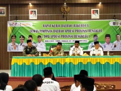 Dinas PMD Provinsi Bengkulu Hadiri Rakerda APDESI Tahun 2022
