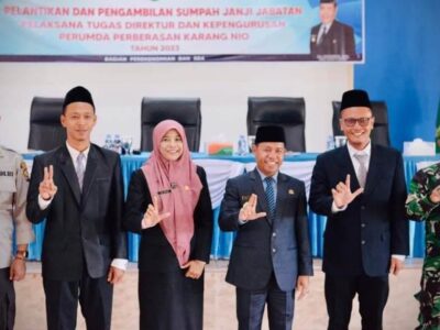 Bupati Lebong Lantik Tina Herlina sebagai Plt Direktur Perumda Karang Nio