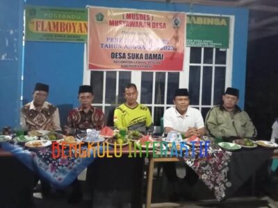 Pemdesa Suka Damai Lebong Sahkan APBDes Tahun 2023