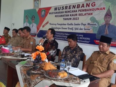 Hadiri Musrembang Kaur Selatan, Dewan Kaur Tampung Langsung Aspirasi Masyarakat