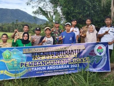 Maksimalkan MT-2, Pemdes Pelabai Gelar Titik Nol Pembangunan Irigasi Desa